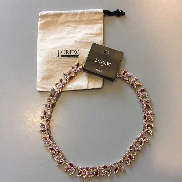 J. Crew Crystal Leaf Statement Necklace - Picture 3 of 6